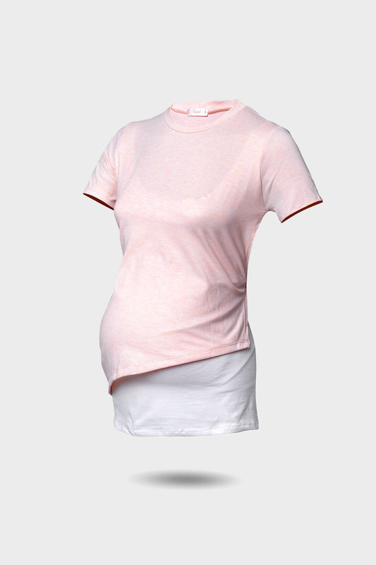 Hesper Short Sleeve Side Diagonal T-Shirt