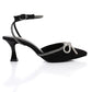 XO Style Bow Detailing Slingback High Heels Shoes