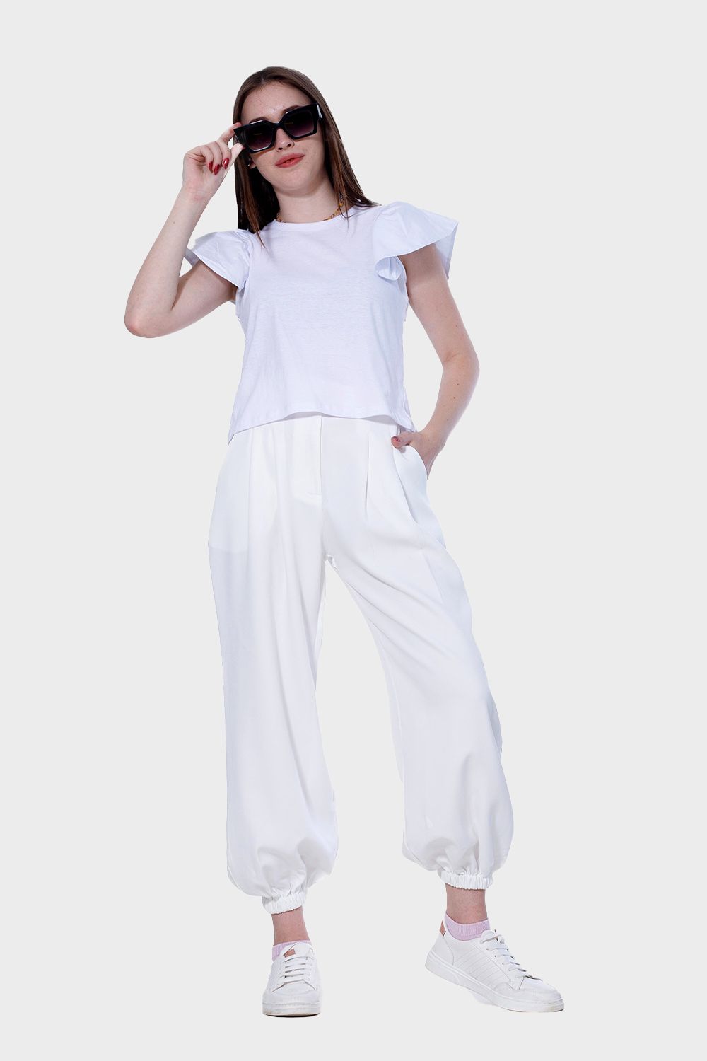 Slouchy Pants with Side Pockets