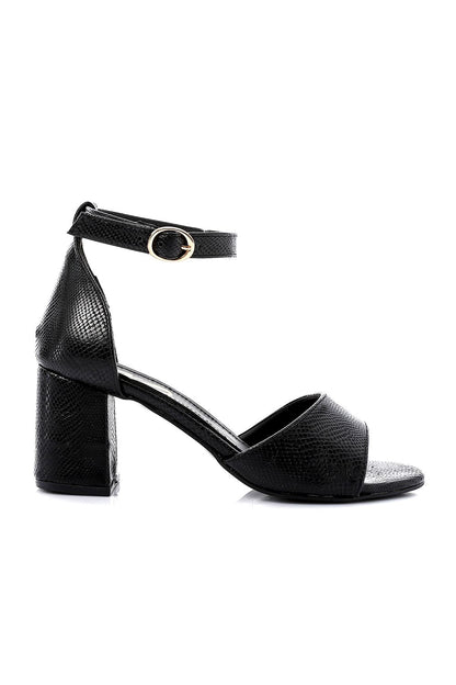 Chic Flocked High Heels Sandals
