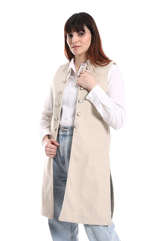 Mr.Joe Decorative Buttons Long Vest