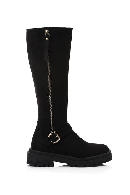 Fashionable Suede Knee High Boots