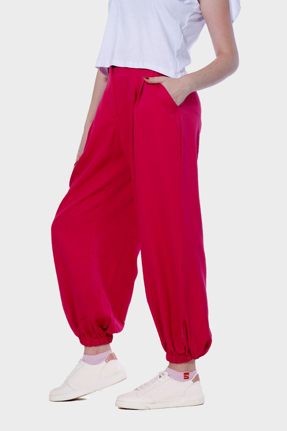 Slouchy Pants with Side Pockets