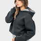 Shechick Unfinished Style Cropped Hoodie