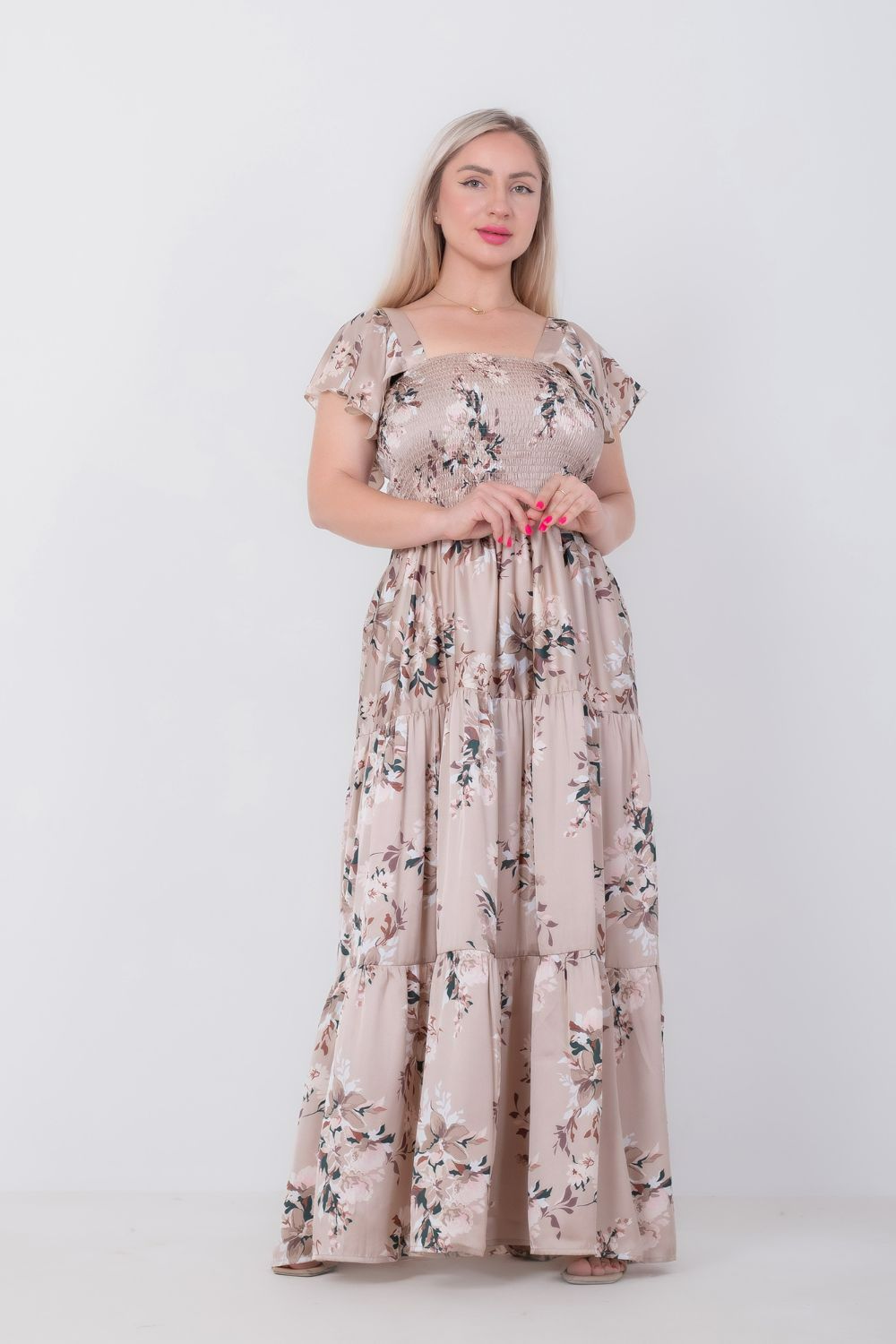 Miss Venus Satin Floral Dress