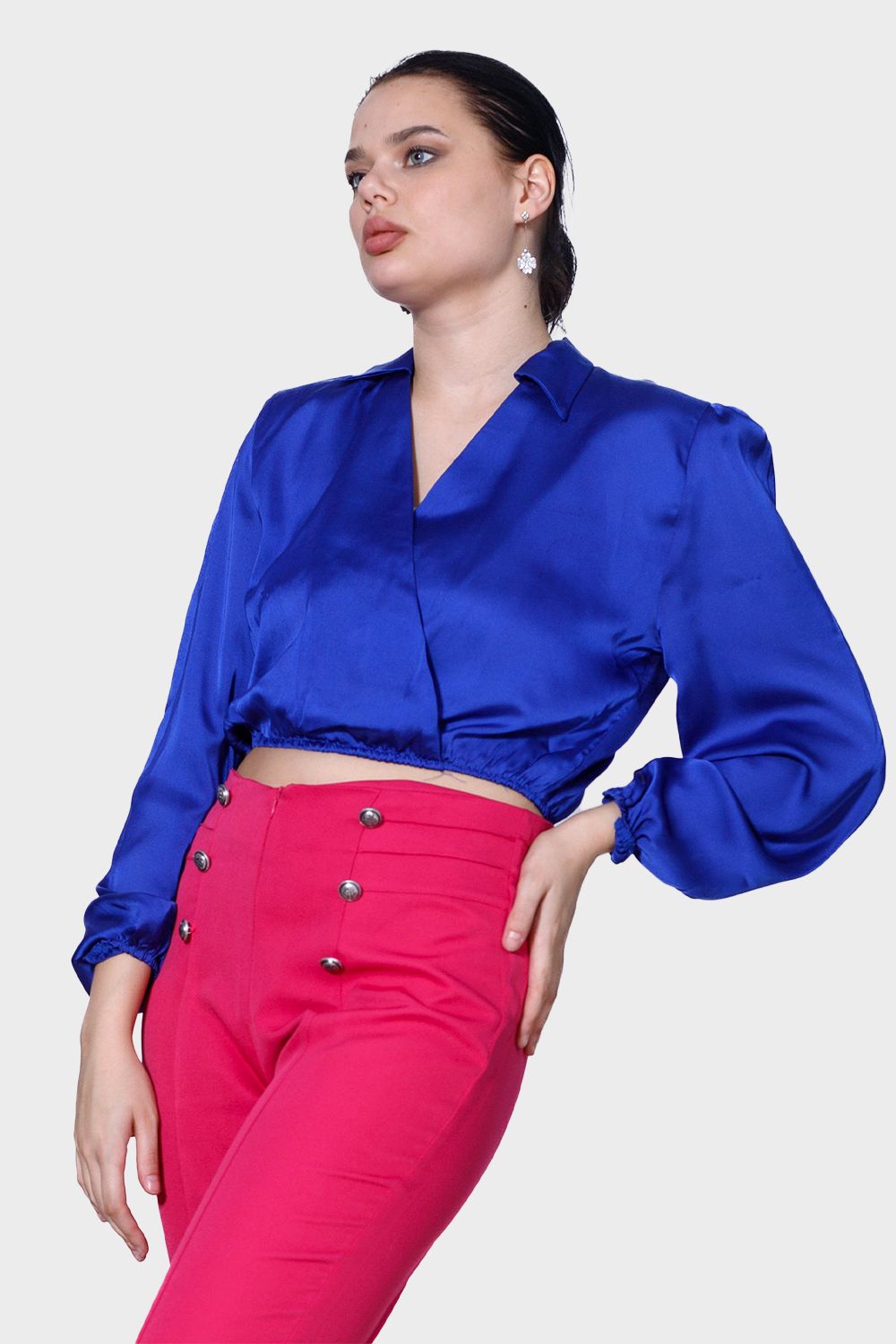 Miss Venus Fashionable Cropped Blouse