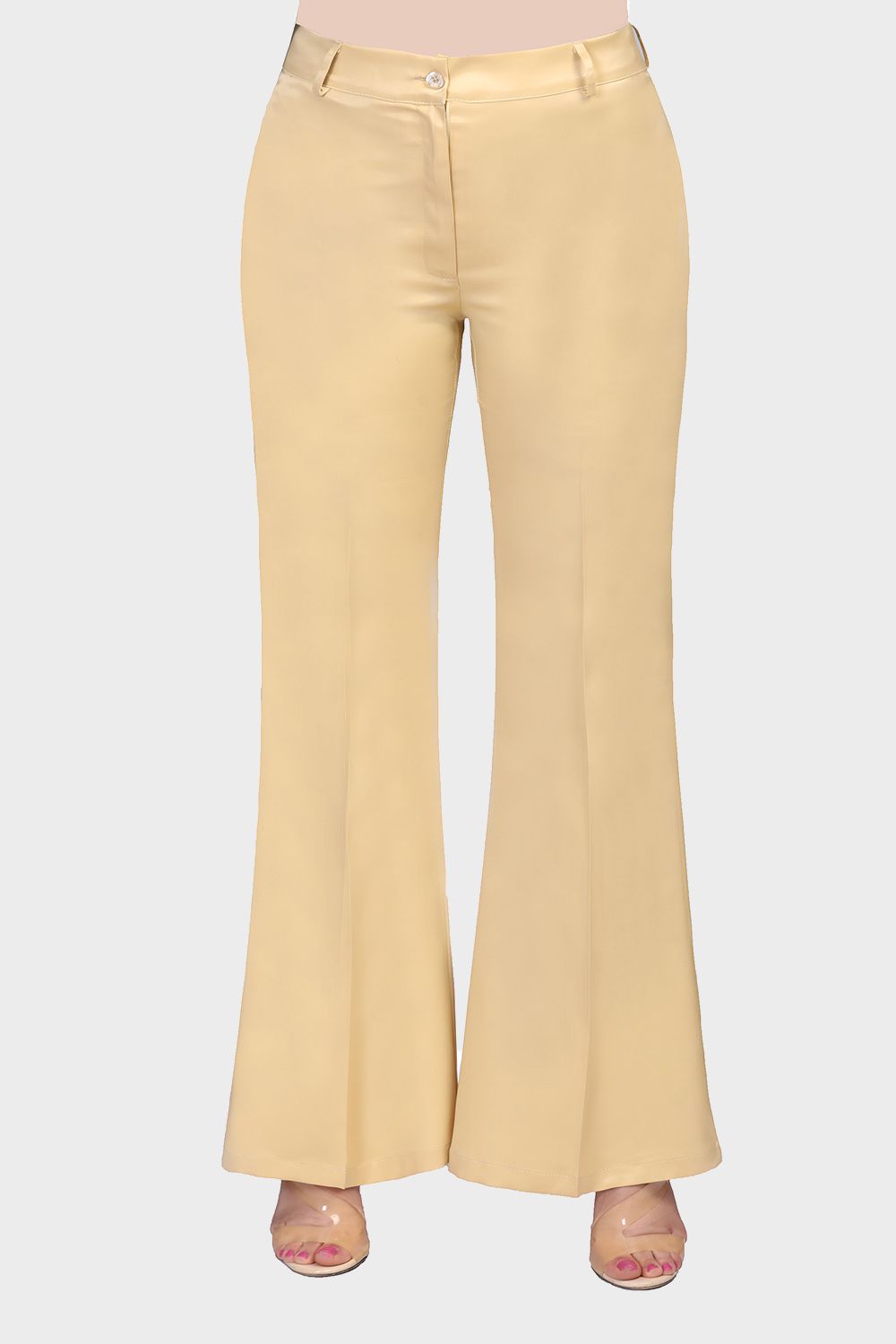 Smoky Flare Leg Satin Pants