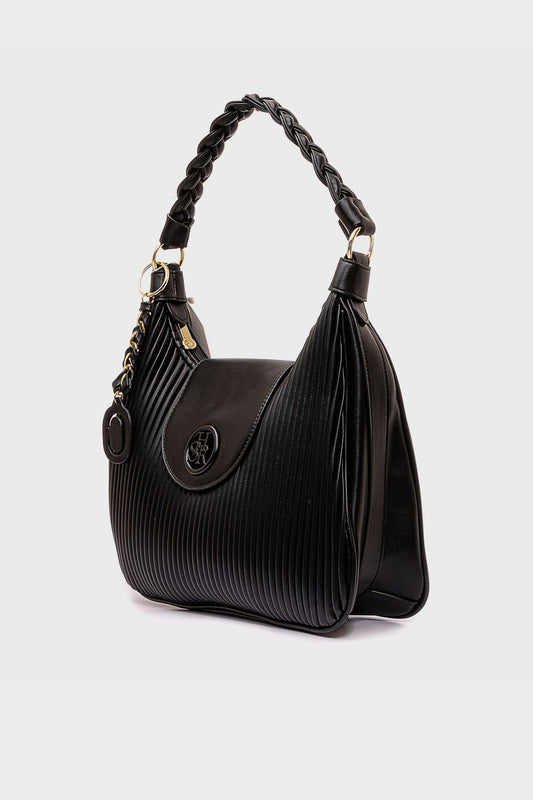 Ribbed Leather Handbag