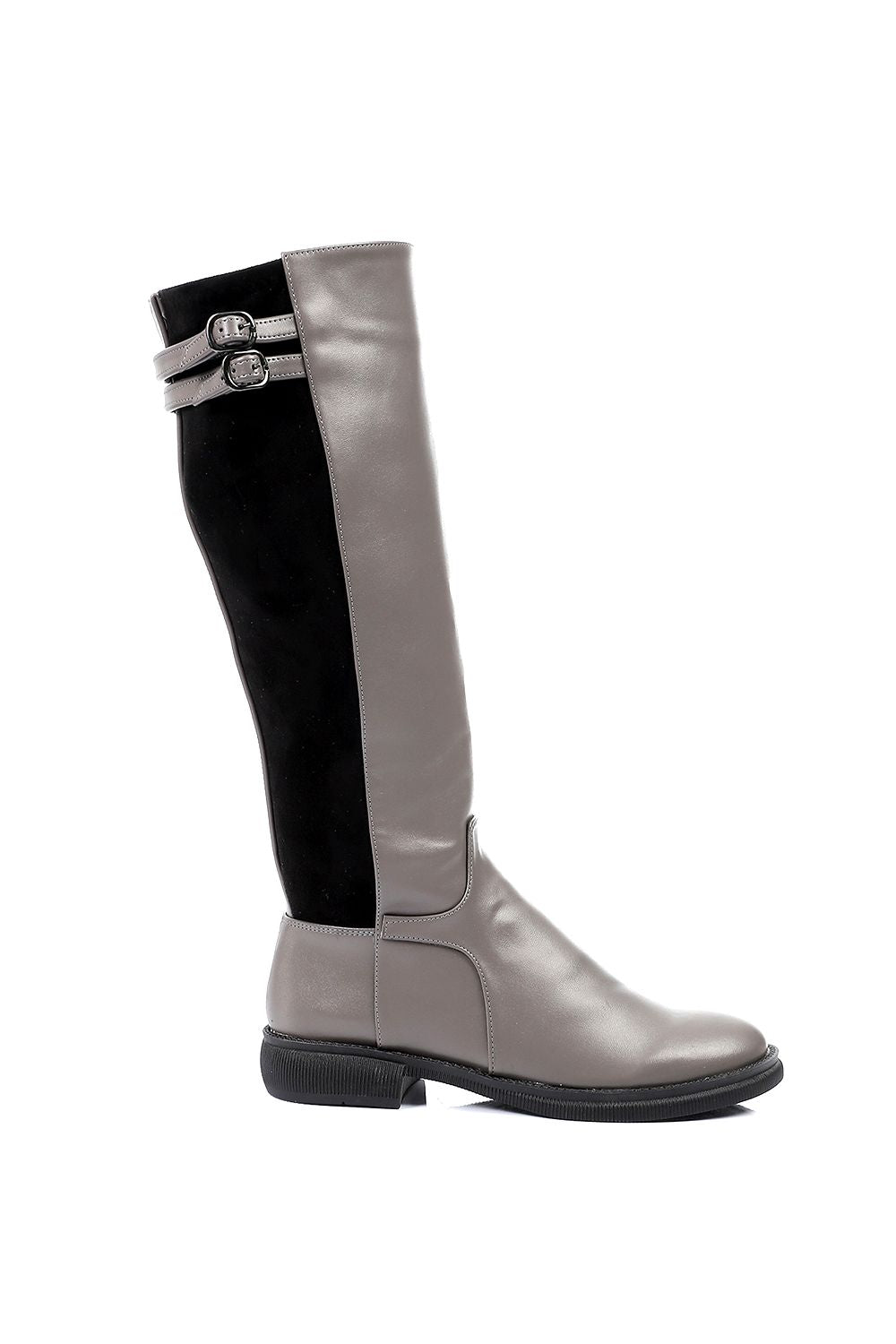 Mr.Joe Bi-Tone Side Zipper knee High Boot