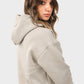 Shechick Unfinished Style Cropped Hoodie