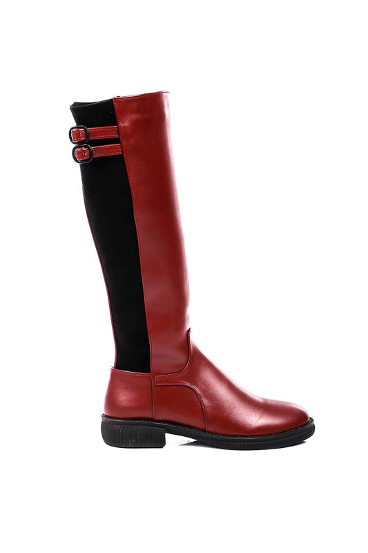 Mr.Joe Bi-Tone Side Zipper knee High Boot