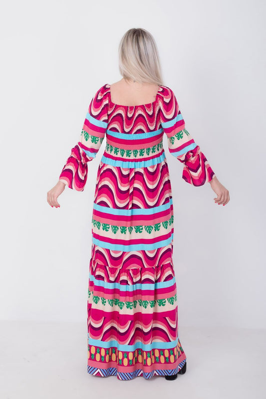 فستان ماكسي ملون