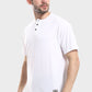 Cotton Basic Buttoned Neckline T-Shirt