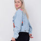 Miss Venus Casual Printed Denim Jacket