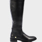 Mr.Joe Plain Low Heels Knee High Boot