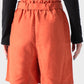 Okoye Burnt Orange High Waisted Linen Short