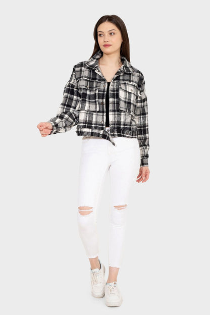 Short Checkered Jacket