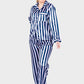 Shechick Bi-Tone Striped Satin Pajama Set