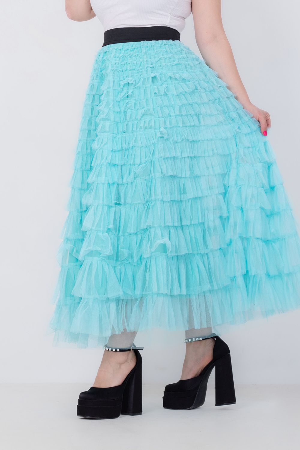 Miss Venus Fluffy Tulle Maxi Skirt