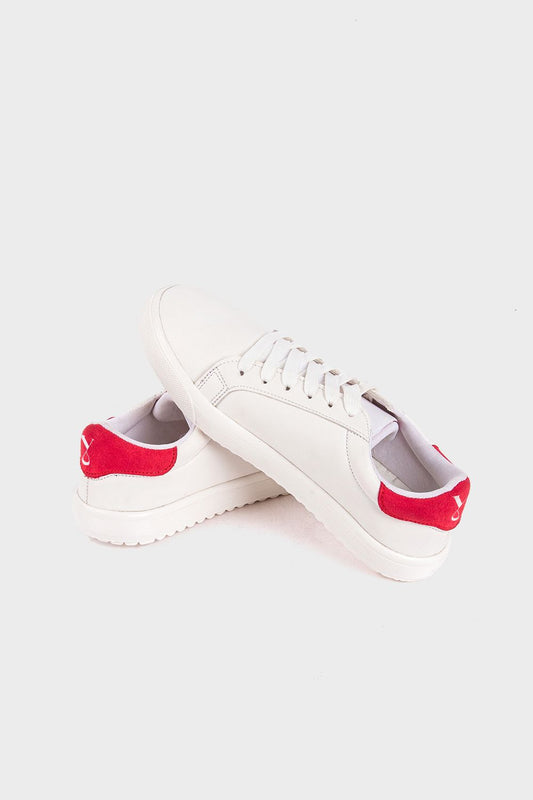 Okoye White Plain Sneakers