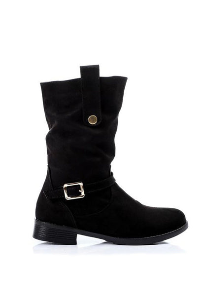 Simple Suede Half Boot