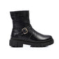 Xo Style Flocked Leather Half Boot