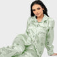 Shechick Stylish Printed Satin Pajama Set