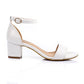 XO Style Flocked Leather Heeled Sandal