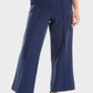 Mr.Joe Wide Leg Pants with Decorative Buttons