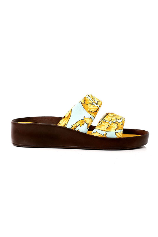 Mr.Joe Double Strapped Elegant Platform Slippers