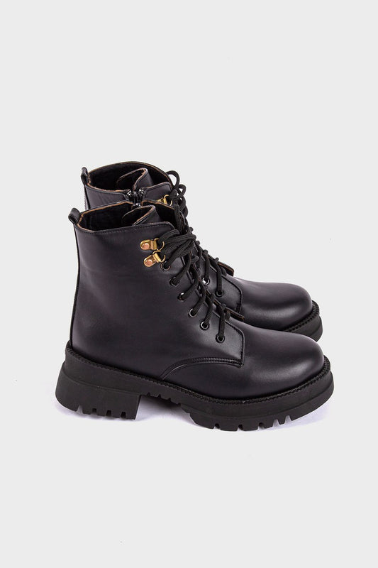 Okoye Mono Black Smooth Leather Boot