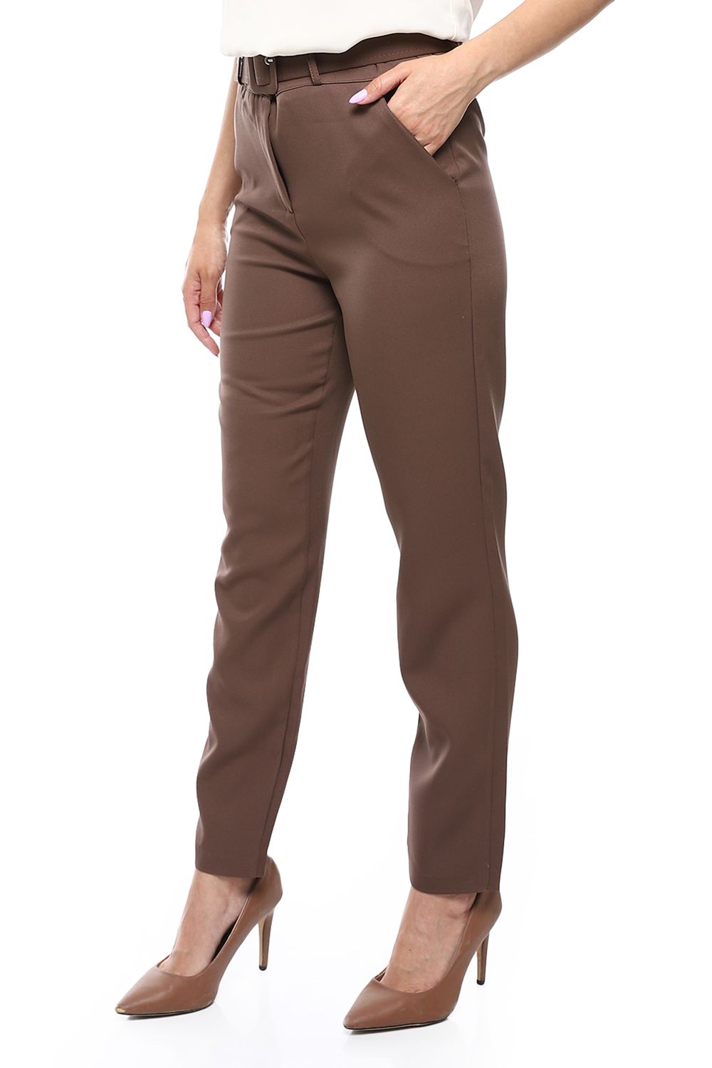 Mr.Joe Slim Fit Pants with Self Belt