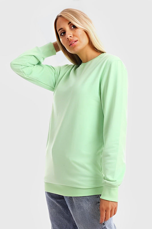 Izor Basic Plain Long Sleeve Sweatshirt