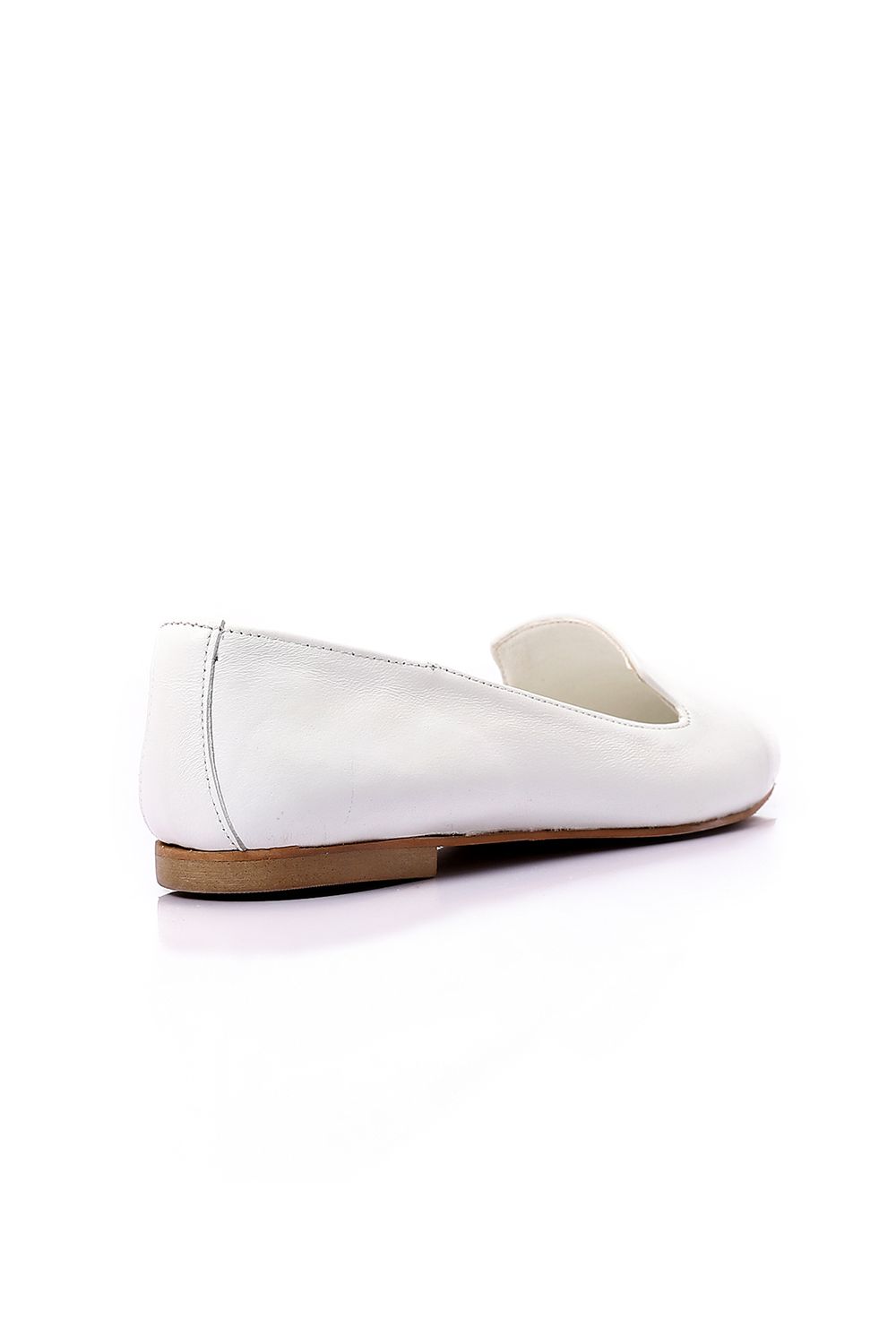 Pointed Toe Cap Genuine Leather Ballerina