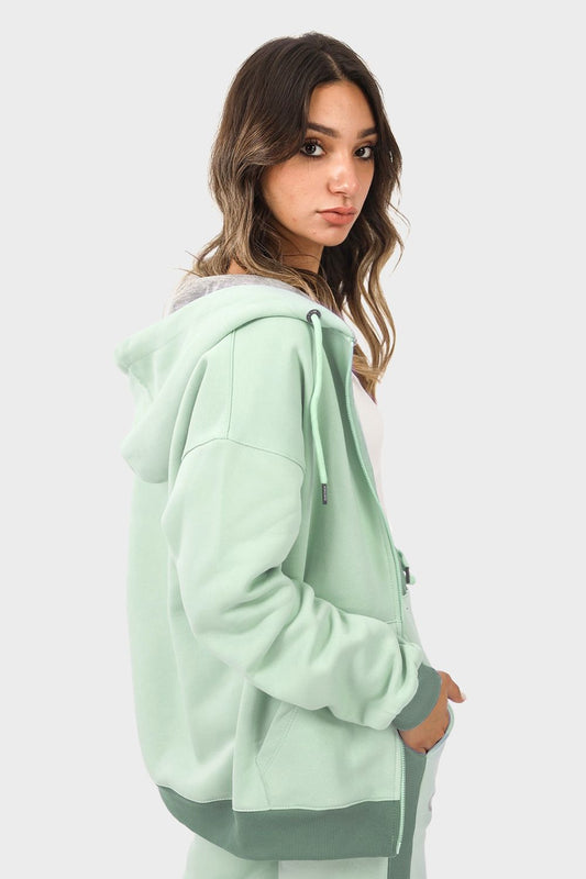 Shechick Bi-Tone Zip-up Hoodie