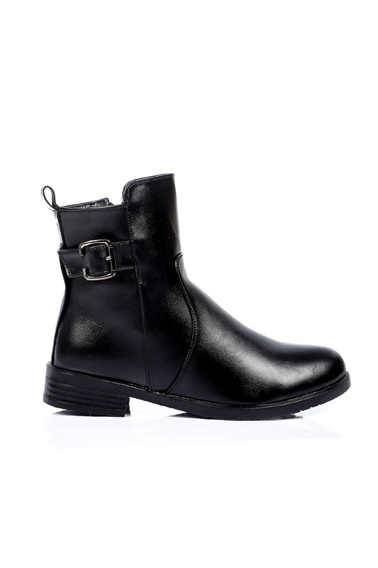 XO Style Stylish Zip Up Half Boots