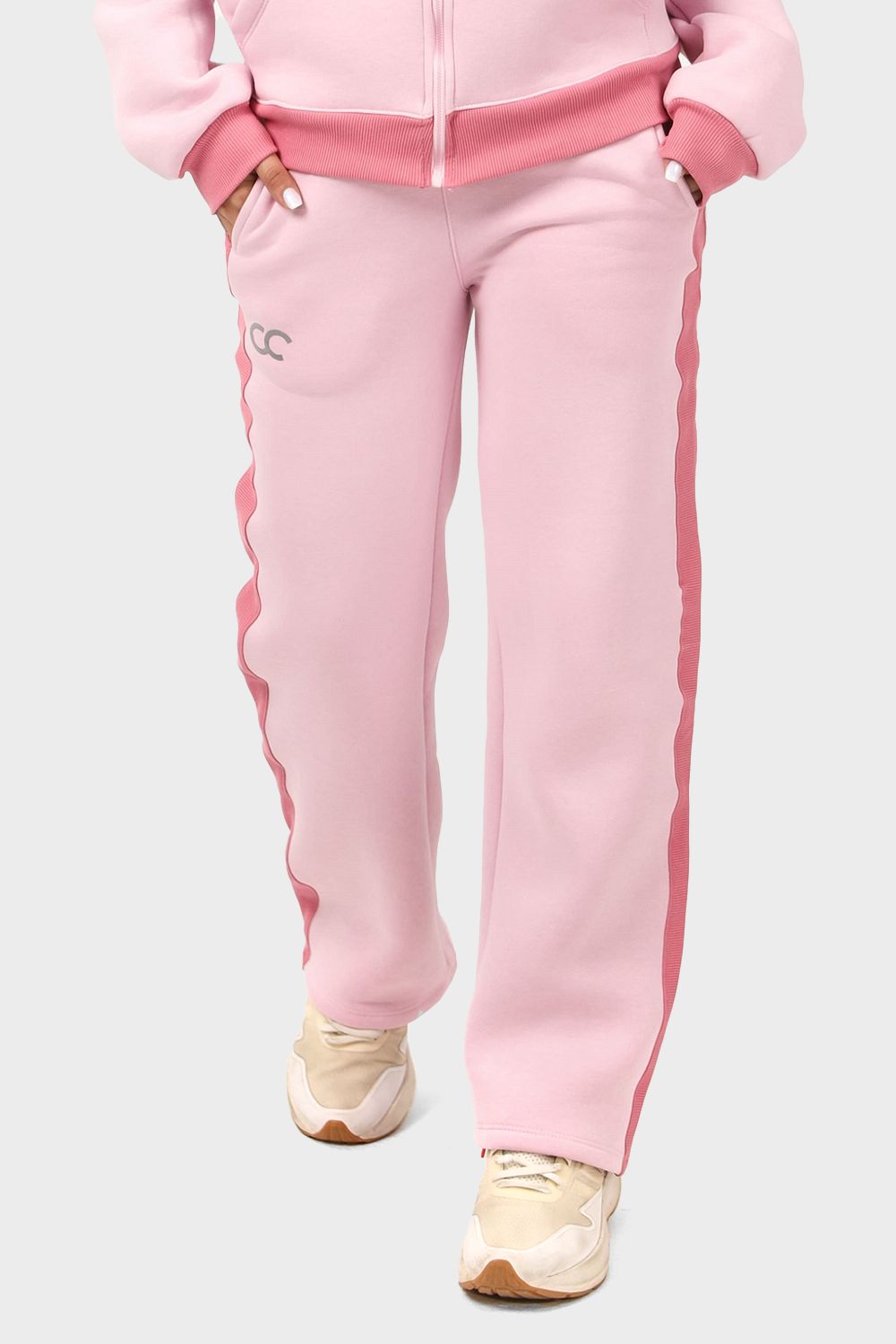 Shechick Bi-Tone Straight Leg Sweatpant