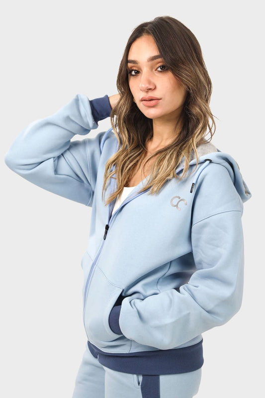 Shechick Bi-Tone Zip-up Hoodie