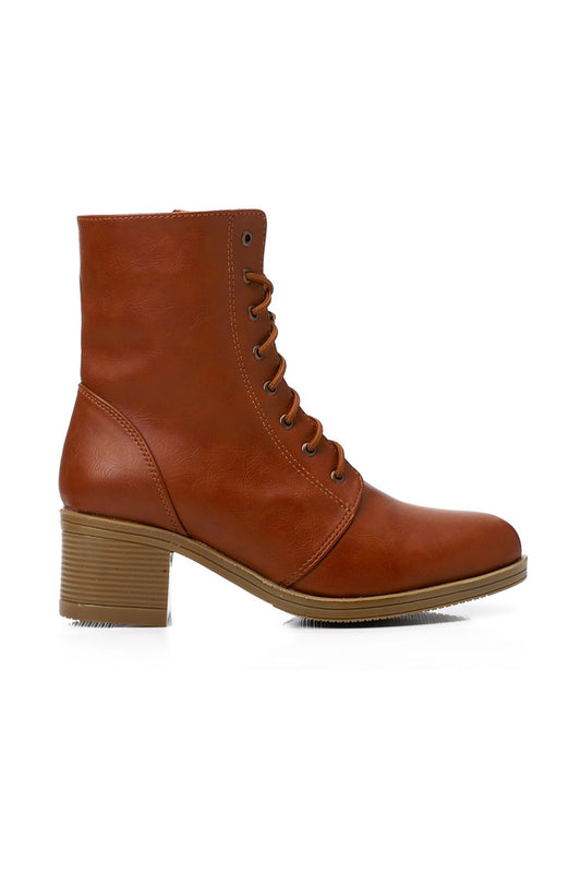 XO Style Casual Lace Up Half Boots