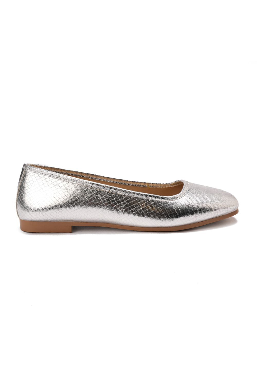 XO Style Comfortable Metallic Flat Shoes