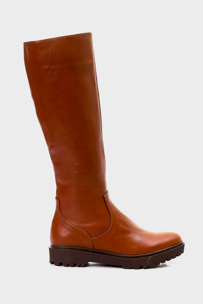 Knee-High Boot with Zipper