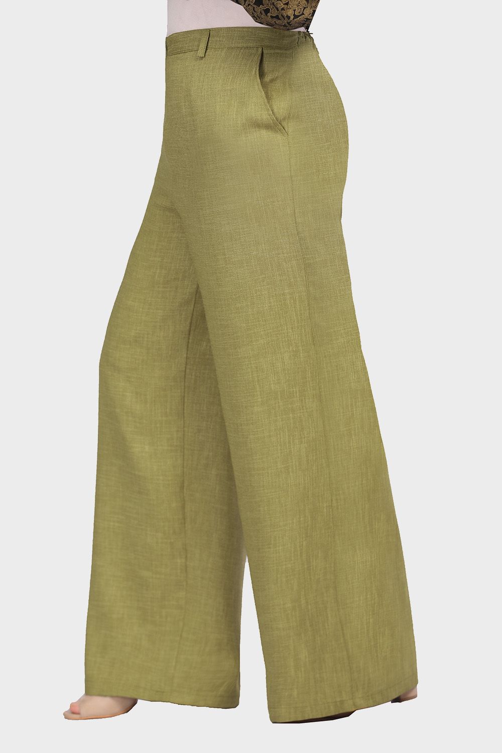 Smoky Wide Pants with Elastic Back Band