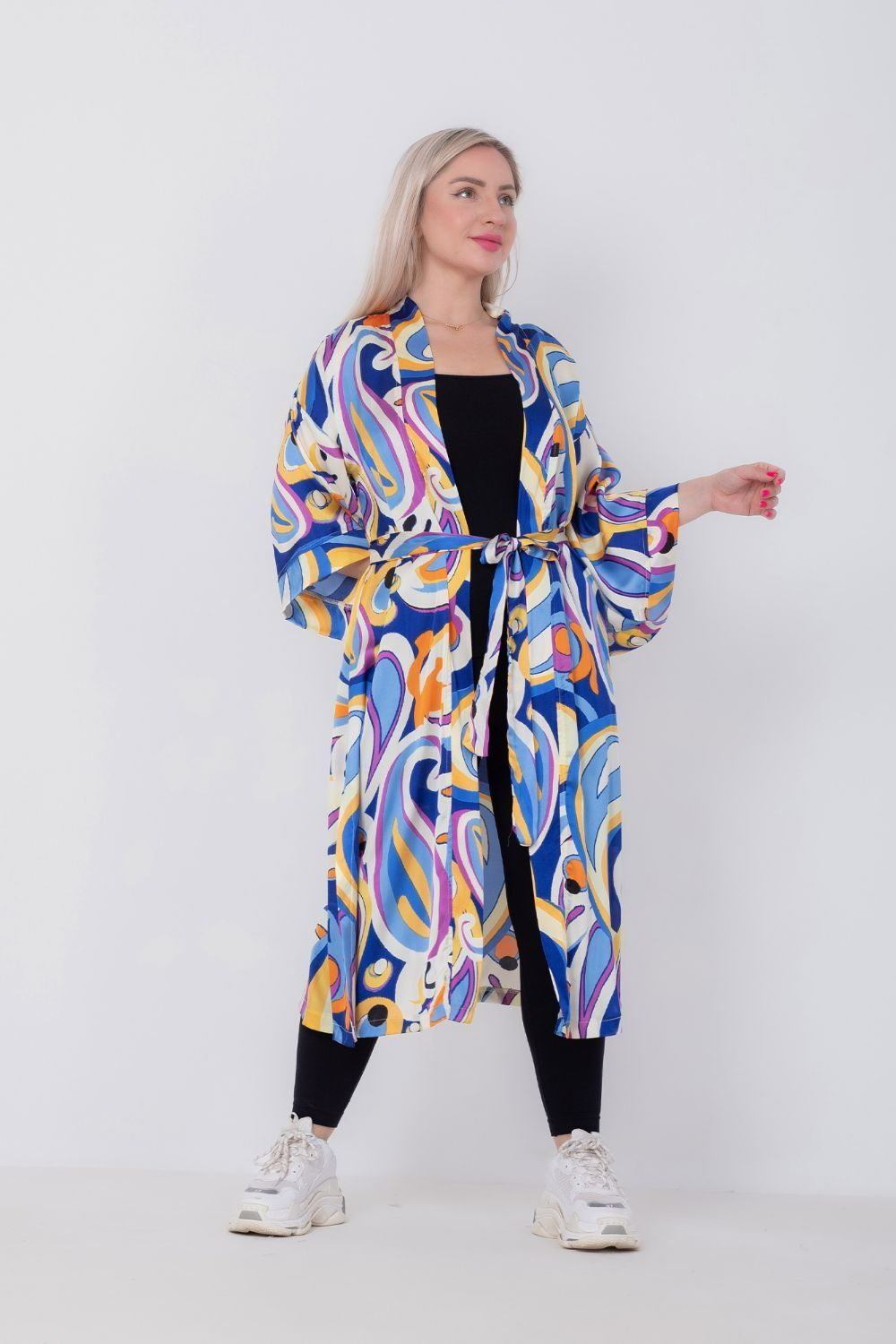 Miss Venus Colorful Maxi Cardigan