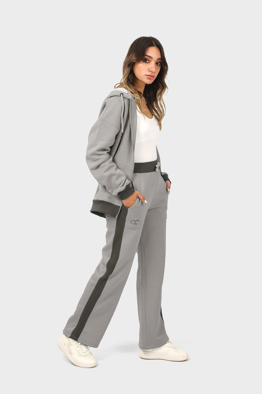 Shechick Bi-Tone Hoodie & Sweatpants Tracksuit Set