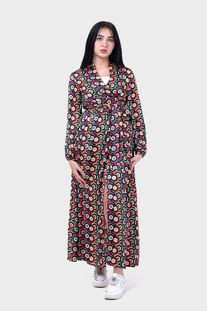 Patterned Croisee Dress