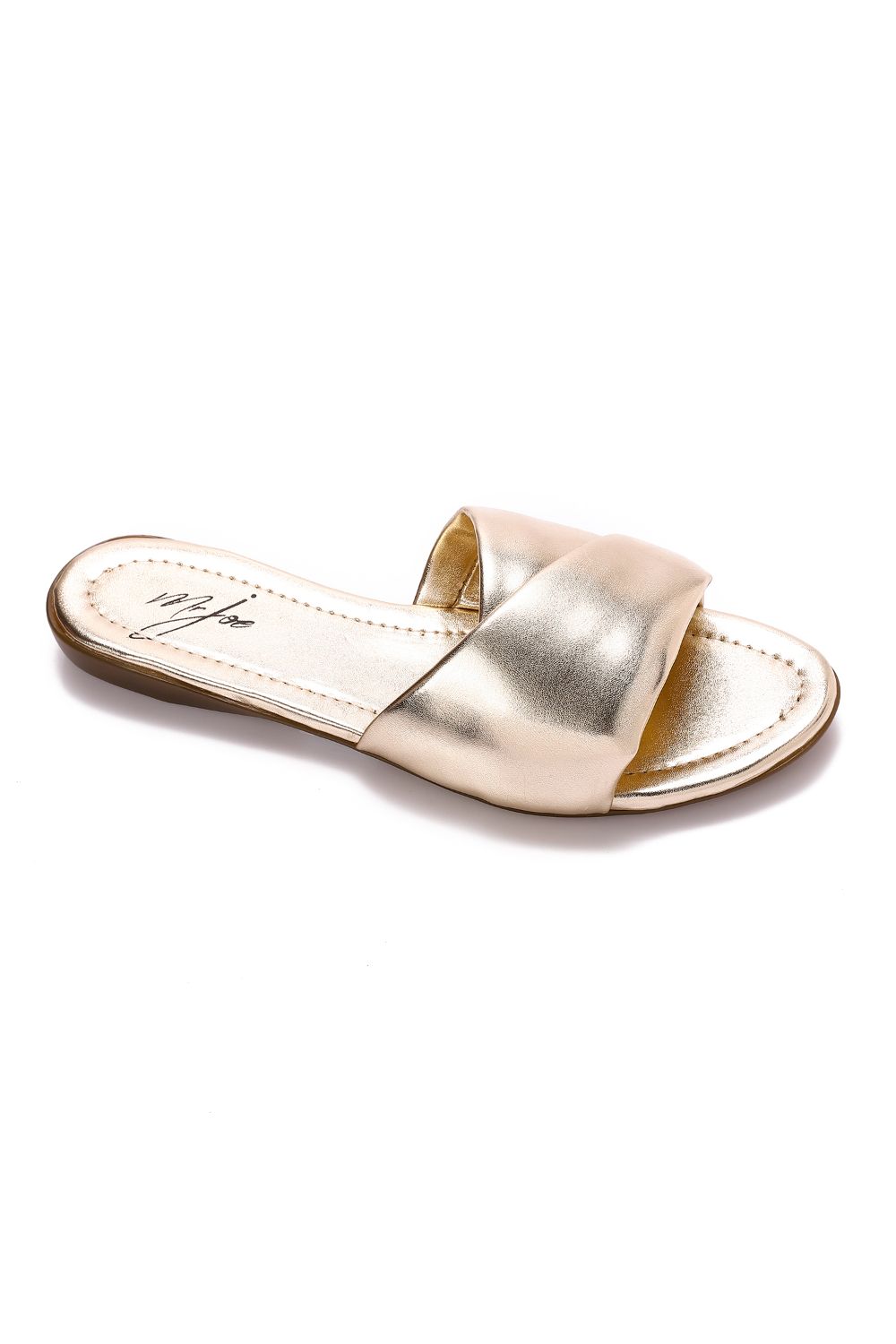 Mr.Joe Plain Casual Metallic Slippers