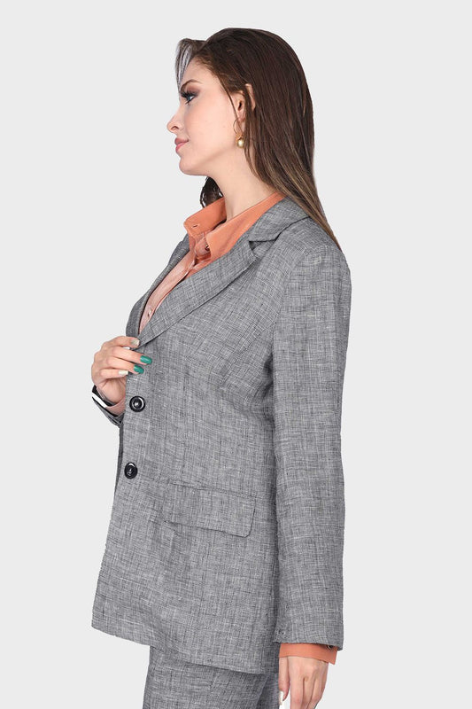 Smoky Notched Lined Blazer