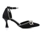 XO Style Strassed Bow Detailing High Heels Shoes