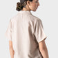 Okoye Beige Short Sleeves Linen Shirt