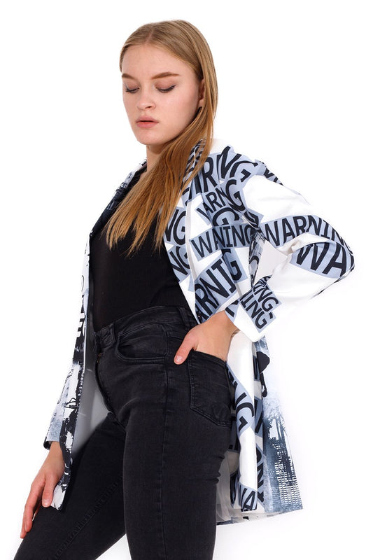 Miss Venus Casual Printed Blazer